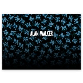 Поздравительная открытка с принтом ALAN WALKER , 100% бумага | плотность бумаги 280 г/м2, матовая, на обратной стороне линовка и место для марки
 | Тематика изображения на принте: alan walker | alan walker alone. | alan walker faded | alan walker feat | alan walker lonely | алан волкер