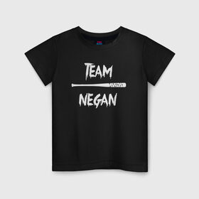Детская футболка хлопок с принтом Team Negan , 100% хлопок | круглый вырез горловины, полуприлегающий силуэт, длина до линии бедер | dead | negan | rick | the | walking dead | граймс | мертвецы | ниган | рик | сериал | сериалы | ходячие