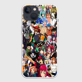 Чехол для iPhone 13 с принтом ANIME HEROES | АНИМЕ ГЕРОИ ,  |  | anime heroes | gintama | high school dxd | no game no life | one piece | re:creators | satsuriku no tenshi | shokugeki no soma | sword art online | violet evergarden | аниме герои | атака на титанов | б | без игры жизни нет | бездомный бог | 