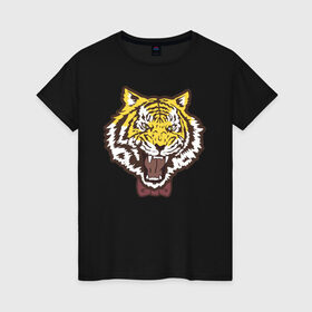 Женская футболка хлопок с принтом Yuri Plisetsky Style Tiger , 100% хлопок | прямой крой, круглый вырез горловины, длина до линии бедер, слегка спущенное плечо | tiger | yuri on ice | yuri plisetsky | тигр | юри на льду | юрий плисецкий