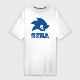 Платье-футболка хлопок с принтом Sonic Sega ,  |  | sega | sonic | еж соник | сега | соник