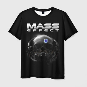 Мужская футболка 3D с принтом Mass Effect , 100% полиэфир | прямой крой, круглый вырез горловины, длина до линии бедер | andromeda | n7 | игры | компьютерные игры | масс эффект