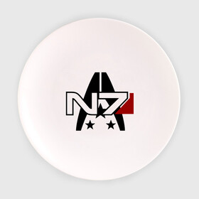 Тарелка с принтом Mass Effect , фарфор | диаметр - 210 мм
диаметр для нанесения принта - 120 мм | andromeda | n7 | игры | компьютерные игры | масс эффект