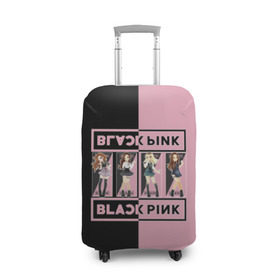 Чехол для чемодана 3D с принтом BlackPink  , 86% полиэфир, 14% спандекс | двустороннее нанесение принта, прорези для ручек и колес | black | blackpink | chae | jennie | jisoo | k pop | kim | lalisa | lisa | manoban | park | pink | rose | young | дженни | джису | ён | ким | лалиса | лиса | манобан | пак | розэ | че