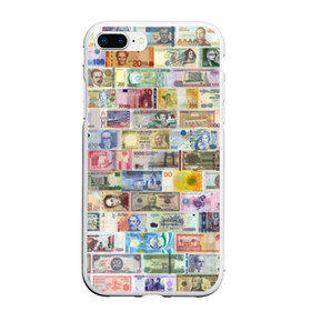 Чехол для iPhone 7Plus/8 Plus матовый с принтом Деньги мира , Силикон | Область печати: задняя сторона чехла, без боковых панелей | Тематика изображения на принте: chf | eur | gbp | jpy | usd | баксы | банкноты | валюта | доллар | евро | купюры | паунд | рубль. | свисси | финансы | фунт стерлингов | швейцарский франк | японская йена