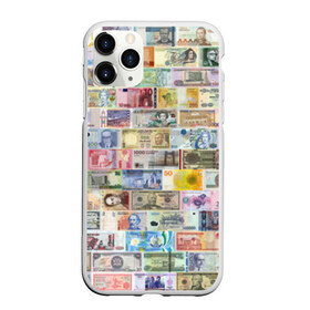 Чехол для iPhone 11 Pro Max матовый с принтом Деньги мира , Силикон |  | chf | eur | gbp | jpy | usd | баксы | банкноты | валюта | доллар | евро | купюры | паунд | рубль. | свисси | финансы | фунт стерлингов | швейцарский франк | японская йена
