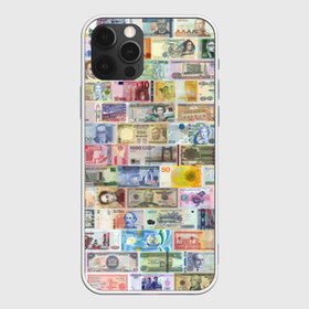 Чехол для iPhone 12 Pro Max с принтом Деньги мира , Силикон |  | chf | eur | gbp | jpy | usd | баксы | банкноты | валюта | доллар | евро | купюры | паунд | рубль. | свисси | финансы | фунт стерлингов | швейцарский франк | японская йена