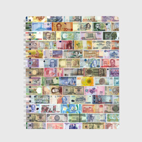 Тетрадь с принтом Деньги мира , 100% бумага | 48 листов, плотность листов — 60 г/м2, плотность картонной обложки — 250 г/м2. Листы скреплены сбоку удобной пружинной спиралью. Уголки страниц и обложки скругленные. Цвет линий — светло-серый
 | Тематика изображения на принте: chf | eur | gbp | jpy | usd | баксы | банкноты | валюта | доллар | евро | купюры | паунд | рубль. | свисси | финансы | фунт стерлингов | швейцарский франк | японская йена