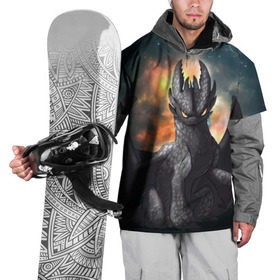 Накидка на куртку 3D с принтом Night Fury , 100% полиэстер |  | how to train your dragon | night fury | беззубик | дракон | как приручить дракона | ночная фурия