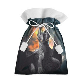 Подарочный 3D мешок с принтом Night Fury , 100% полиэстер | Размер: 29*39 см | how to train your dragon | night fury | беззубик | дракон | как приручить дракона | ночная фурия