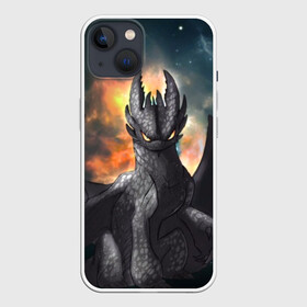 Чехол для iPhone 13 с принтом Night Fury ,  |  | how to train your dragon | night fury | беззубик | дракон | как приручить дракона | ночная фурия
