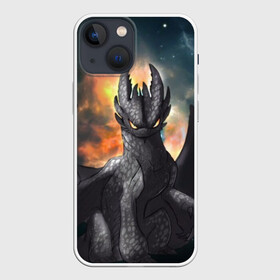 Чехол для iPhone 13 mini с принтом Night Fury ,  |  | how to train your dragon | night fury | беззубик | дракон | как приручить дракона | ночная фурия