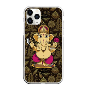 Чехол для iPhone 11 Pro матовый с принтом Ganesha , Силикон |  | animal | ax | crown | decoration | elephant | ethnic | flower | food | god | gold | hands | hold | india | lily | mouse | благополучие | бог | божество | ганеша | держит | еда | животное | золото | индия | индуизм | корона | лилия | м | много | мудрость |