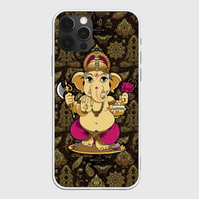 Чехол для iPhone 12 Pro Max с принтом Ganesha , Силикон |  | animal | ax | crown | decoration | elephant | ethnic | flower | food | god | gold | hands | hold | india | lily | mouse | благополучие | бог | божество | ганеша | держит | еда | животное | золото | индия | индуизм | корона | лилия | м | много | мудрость |