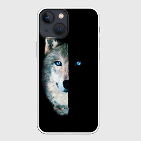 Чехол для iPhone 13 mini с принтом Волк ,  |  | animal | art | blue | day | head | muzzle | night | predator | view | wild | wolf | взгляд | волк | голова | день | дикий | животное | искусство | ночь | синий | хищник