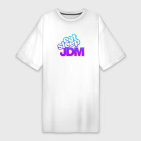 Платье-футболка хлопок с принтом JDM ,  |  | auto | jdm | racing | sport | авто | автомобиль | автомобильные | бренд | дрифт | марка | машины | спорт | тюнинг