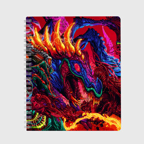 Тетрадь с принтом Hyper Beast , 100% бумага | 48 листов, плотность листов — 60 г/м2, плотность картонной обложки — 250 г/м2. Листы скреплены сбоку удобной пружинной спиралью. Уголки страниц и обложки скругленные. Цвет линий — светло-серый
 | art | counter strike | cs | cs go | csgo | game | go | monster | steam | арт | зверь | игра | кс | ксго | монстр | скоростной | стим | чудовище