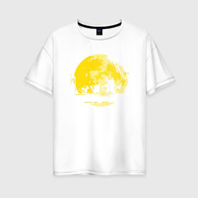 Женская футболка хлопок Oversize с принтом Пикачу , 100% хлопок | свободный крой, круглый ворот, спущенный рукав, длина до линии бедер
 | аниме | луна | пикачу