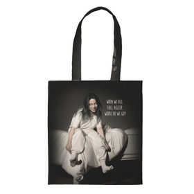 Шоппер 3D с принтом Billie Eilish , 100% полиэстер | Плотность: 200 г/м2; Размер: 34×35 см; Высота лямок: 30 см | bad guy | bellyache | billie eilish | bury a friend | ocean eyes | when we all fall asleep where do we go | билли айлиш | музыка | певица