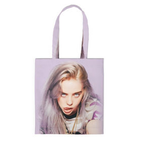 Шоппер 3D с принтом Billie Eilish , 100% полиэстер | Плотность: 200 г/м2; Размер: 34×35 см; Высота лямок: 30 см | bad guy | bellyache | billie eilish | bury a friend | ocean eyes | when we all fall asleep where do we go | билли айлиш | музыка | певица