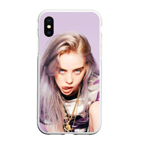 Чехол для iPhone XS Max матовый с принтом Billie Eilish , Силикон | Область печати: задняя сторона чехла, без боковых панелей | bad guy | bellyache | billie eilish | bury a friend | ocean eyes | when we all fall asleep where do we go | билли айлиш | музыка | певица