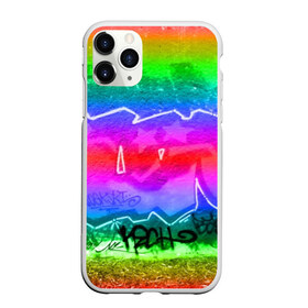 Чехол для iPhone 11 Pro матовый с принтом GRAFFITI NEON , Силикон |  | grafiti | paint | street art | urban | город | граффити | искусство | кирпичи | краски | рисунки | стена | улицы | уличное искусство