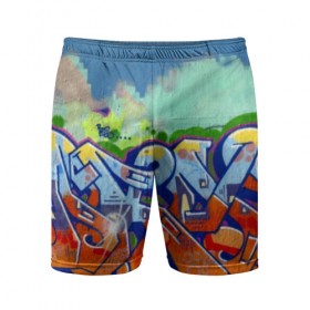 Мужские шорты 3D спортивные с принтом graffiti color ,  |  | 