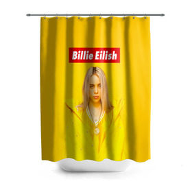 Штора 3D для ванной с принтом Billie Eilish , 100% полиэстер | плотность материала — 100 г/м2. Стандартный размер — 146 см х 180 см. По верхнему краю — пластиковые люверсы для креплений. В комплекте 10 пластиковых колец | bad guy | bellyache | billie eilish | bury a friend | ocean eyes | when we all fall asleep where do we go | билли айлиш | музыка | певица