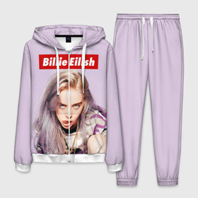 Мужской костюм 3D с принтом Billie Eilish , 100% полиэстер | Манжеты и пояс оформлены тканевой резинкой, двухслойный капюшон со шнурком для регулировки, карманы спереди | bad guy | bellyache | billie eilish | bury a friend | ocean eyes | when we all fall asleep where do we go | билли айлиш | музыка | певица