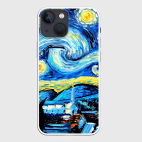 Чехол для iPhone 13 mini с принтом Искусство ,  |  | impressionism | night | sky | stars | van gogh | ван гог | живопись | звездная ночь | звезды | импрессионизм | искусство | краски | небо | ночь | рисунок