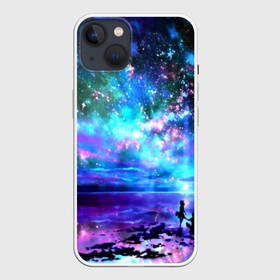 Чехол для iPhone 13 с принтом Романтика ,  |  | Тематика изображения на принте: art | impressionism | night | painting | planets | sky | stars | style | waves | вихрь | волны | живопись | звезды | искусство | краски | небо | ночь | рисунок | стиль