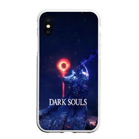 Чехол для iPhone XS Max матовый с принтом DARK SOULS , Силикон | Область печати: задняя сторона чехла, без боковых панелей | art | artwork | crown | dark soul | dark souls iii | death | digital art | embers | fanatsy | fire | flames | game | mask | skeletons | воин | минимализм | рыцарь | тёмные души