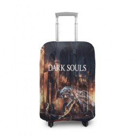 Чехол для чемодана 3D с принтом DARK SOULS , 86% полиэфир, 14% спандекс | двустороннее нанесение принта, прорези для ручек и колес | art | artwork | crown | dark soul | dark souls iii | death | digital art | embers | fanatsy | fire | flames | game | mask | skeletons | воин | минимализм | рыцарь | тёмные души
