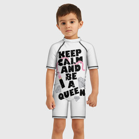 Детский купальный костюм 3D с принтом Keep calm and be a queen , Полиэстер 85%, Спандекс 15% | застежка на молнии на спине | appeal | be | diamonds | faceted | font | inscription | keep calm | motto | pink | precious | princess | queen | slogan | stones | text | алмазы | блеск | бриллианты | будь | губн | девиз | драгоценные | камни | королева | лозунг | надпись | помада | приз