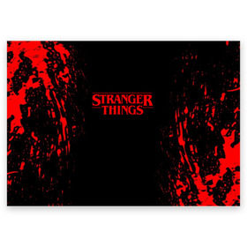 Поздравительная открытка с принтом STRANGER THINGS , 100% бумага | плотность бумаги 280 г/м2, матовая, на обратной стороне линовка и место для марки
 | Тематика изображения на принте: 011 | eleven | friends don t lie | netflix | stranger things | демогоргон | нетфликс | одиннадцатая | очень странные дела | сезон 3 | сериалы