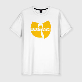 Мужская футболка премиум с принтом WU TANG CLAN , 92% хлопок, 8% лайкра | приталенный силуэт, круглый вырез ворота, длина до линии бедра, короткий рукав | logo | music | rap | wu tang | wu tang clan | ву танг | ву танг клан | зарубежная музыка | зарубежные | лого | музыка | реп
