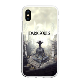 Чехол для iPhone XS Max матовый с принтом DARK SOULS , Силикон | Область печати: задняя сторона чехла, без боковых панелей | art | artwork | crown | dark soul | dark souls iii | death | digital art | embers | fanatsy | fire | flames | game | mask | skeletons | воин | минимализм | рыцарь | тёмные души