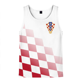 Мужская майка 3D с принтом Сборная Хорватии , 100% полиэстер | круглая горловина, приталенный силуэт, длина до линии бедра. Пройма и горловина окантованы тонкой бейкой | croatia | hrvatska | сборная хорватии | сборная хорватии по футболу | сборные | форма | футбол | футбольные сборные | хорватия | хорватская сборная | чемпионат мира