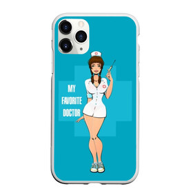 Чехол для iPhone 11 Pro Max матовый с принтом Sexy nurse , Силикон |  | beautiful | brunette | eyes | figure | girl | green | holding | holiday | legs | long | medical | medicine | nurse | perfect | short | straight | worker | брюнетка | глаза | девушка | держит | длинные | зелёные | идеальная | короткий | красивая | медицина