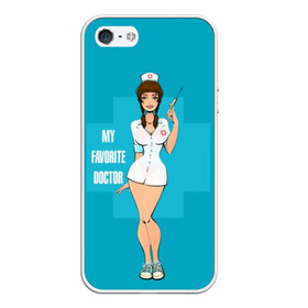 Чехол для iPhone 5/5S матовый с принтом Sexy nurse , Силикон | Область печати: задняя сторона чехла, без боковых панелей | beautiful | brunette | eyes | figure | girl | green | holding | holiday | legs | long | medical | medicine | nurse | perfect | short | straight | worker | брюнетка | глаза | девушка | держит | длинные | зелёные | идеальная | короткий | красивая | медицина