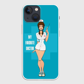 Чехол для iPhone 13 mini с принтом Sexy nurse ,  |  | beautiful | brunette | eyes | figure | girl | green | holding | holiday | legs | long | medical | medicine | nurse | perfect | short | straight | worker | брюнетка | глаза | девушка | держит | длинные | зелёные | идеальная | короткий | красивая | медицина