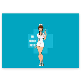 Поздравительная открытка с принтом Sexy nurse , 100% бумага | плотность бумаги 280 г/м2, матовая, на обратной стороне линовка и место для марки
 | beautiful | brunette | eyes | figure | girl | green | holding | holiday | legs | long | medical | medicine | nurse | perfect | short | straight | worker | брюнетка | глаза | девушка | держит | длинные | зелёные | идеальная | короткий | красивая | медицина