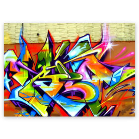 Поздравительная открытка с принтом Кислота , 100% бумага | плотность бумаги 280 г/м2, матовая, на обратной стороне линовка и место для марки
 | felipe pantone | grafiti | paint | street art | urban | город | граффити | искусство | кирпичи | краски | рисунки | стена | улицы | уличное искусство