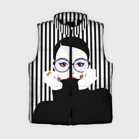 Женский жилет утепленный 3D с принтом Fashion girl ,  |  | art | beautiful | black | black and white | bright | d | fashion | girl | gold | graphic | pop art | ring | round | woman | young | брюнетка | девушка | женщина | золото | искусство | кольцо | красивая | макияж | маникюр | мода | молодая | очки 