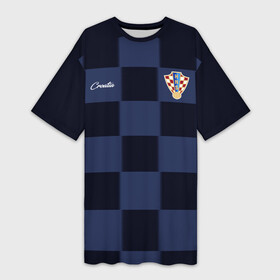 Платье-футболка 3D с принтом Сборная Хорватии ,  |  | croatia | hrvatska | сборная хорватии | сборная хорватии по футболу | сборные | форма | футбол | футбольные сборные | хорватия | хорватская сборная | чемпио | чемпионат мира