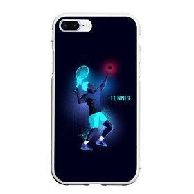 Чехол для iPhone 7Plus/8 Plus матовый с принтом TENNIS NEON , Силикон | Область печати: задняя сторона чехла, без боковых панелей | neon | sport | tennis | неон | неоновый | спорт | спортсмен | теннис
