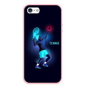 Чехол для iPhone 5/5S матовый с принтом TENNIS NEON , Силикон | Область печати: задняя сторона чехла, без боковых панелей | neon | sport | tennis | неон | неоновый | спорт | спортсмен | теннис