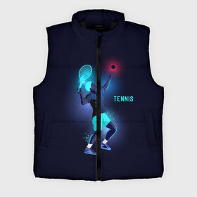 Мужской жилет утепленный 3D с принтом TENNIS NEON ,  |  | neon | sport | tennis | неон | неоновый | спорт | спортсмен | теннис