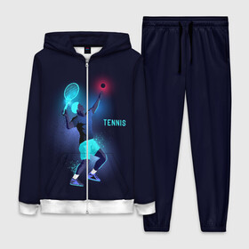 Женский костюм 3D с принтом TENNIS NEON ,  |  | neon | sport | tennis | неон | неоновый | спорт | спортсмен | теннис