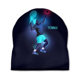 Шапка 3D с принтом TENNIS NEON , 100% полиэстер | универсальный размер, печать по всей поверхности изделия | neon | sport | tennis | неон | неоновый | спорт | спортсмен | теннис